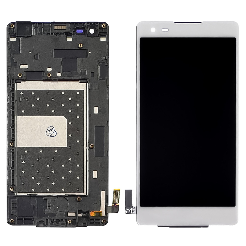 Дисплей (lcd екран) для LG X Style K200 з білим тачскрином та корпусною рамкою