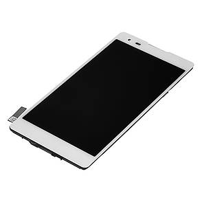 Дисплей (lcd екран) для LG X Style K200 з білим тачскрином та корпусною рамкою, фото 2