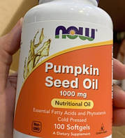 Гарбузова олія NOW Pumpkin Seed Oil 100 гел капс