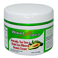 Крем для лица Wokali Natural Avocado, Tea Tree & Dead Sea Mineral Beauty Cream WKL526 80 г