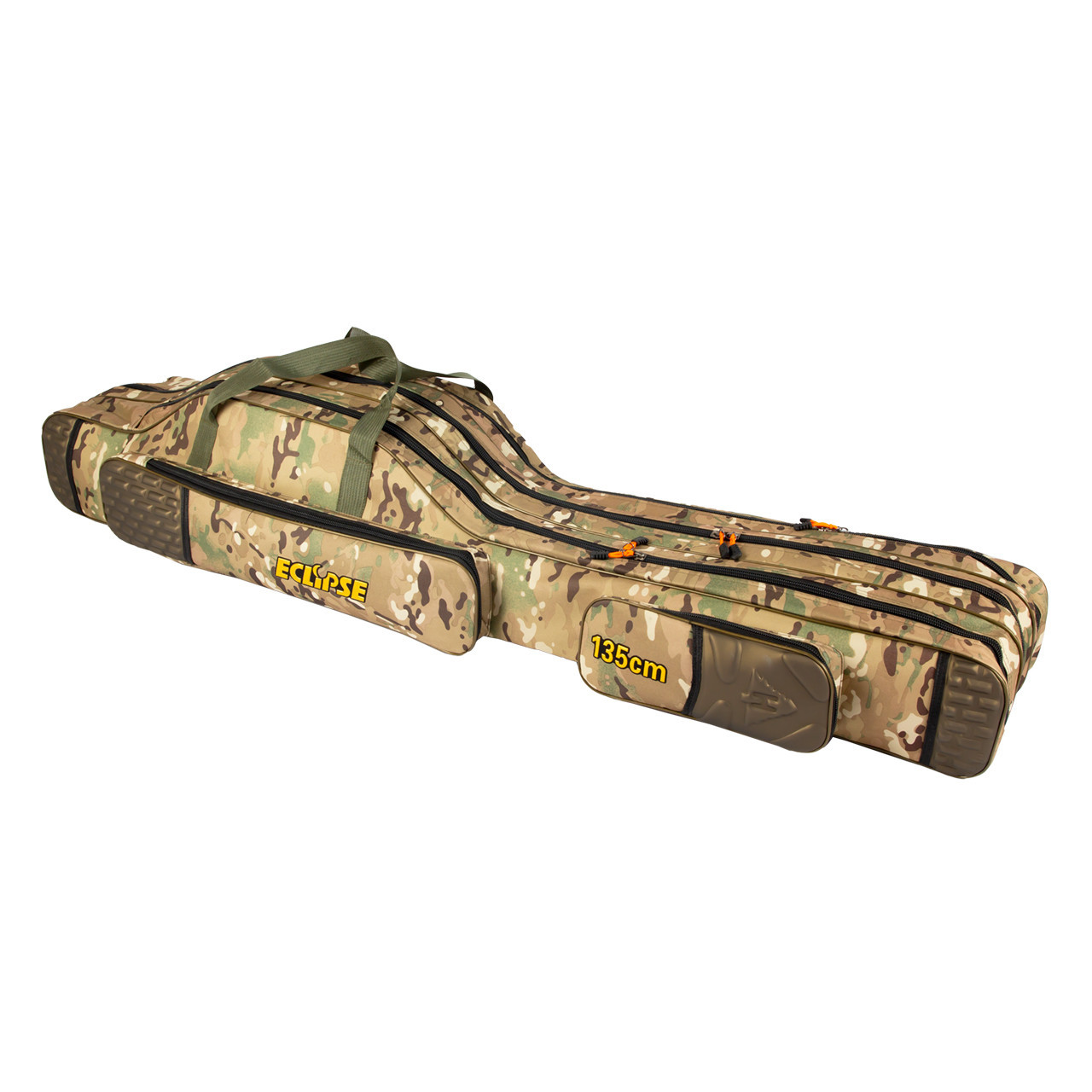 Чохол для вудлищ із котушками 3 секції 135 см каркасний ECLIPSE пітон золоті літери, фото 1