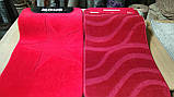 Червоний набір килимків Туреччина 3Д однотонний у ванну кімнату та туалет, фото 9