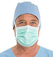 Хирургическая маска на завязках Halyard Fog Free 50 шт. С ЗАЩИТОЙ ОТ ЗАПОТЕВАНИЯ ОПТИЧЕСКИХ ПРИБОРОВ.