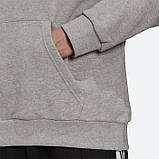 Худі Adidas HOODIE Толстовка чоловіча Світшот з капюшоном Кенгурушка сіра з принтом Адідас, фото 4
