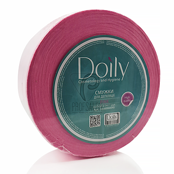 Смужки для депіляції в рулонах Doily, 0.07*50м в рулоні, розові