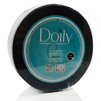 Смужки для депіляції в рулонах Doily, 0.07*50м в рулоні, чорні