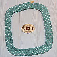 Чохол для квадратних п'ялець Nurge №4 (250*280 мм) Горох на смарагдовому