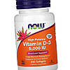 Вітамін Д3 NOW Vitamin D-3 5000 IU 120 капс гел, фото 10