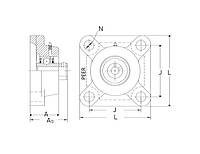 Корпус с подшипником UCF 210-50mm без індивід. пакув. PEER