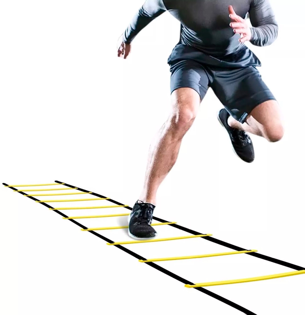 Координационная лестница (скоростная дорожка) для бега и тренировки 20 перекладин Profi (MS 3332-2) - фото 2 - id-p1495717040