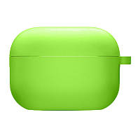 Чехол силиконовый Silicone Case с микрофиброй для наушников Airpods Pro (Neon green) Салатовый