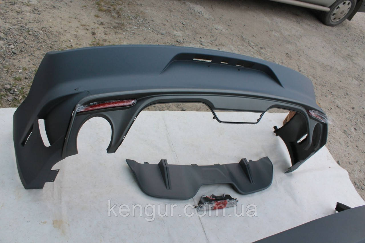 Бампер задній (2 вихлопи) Ford Mustang Rocket 2014-2018, фото 1