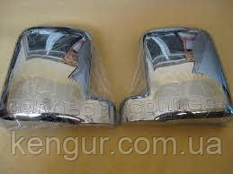 Хром накладки на дзеркала Ford Connect 2002-2006 (вертикальні, Carmos)