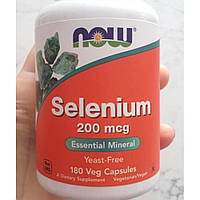 Селен NOW Foods Selenium 200 мкг 180 капсул