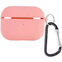 Чехол силиконовый Silicone Case с микрофиброй для наушников Airpods Pro (Pink) Розовый