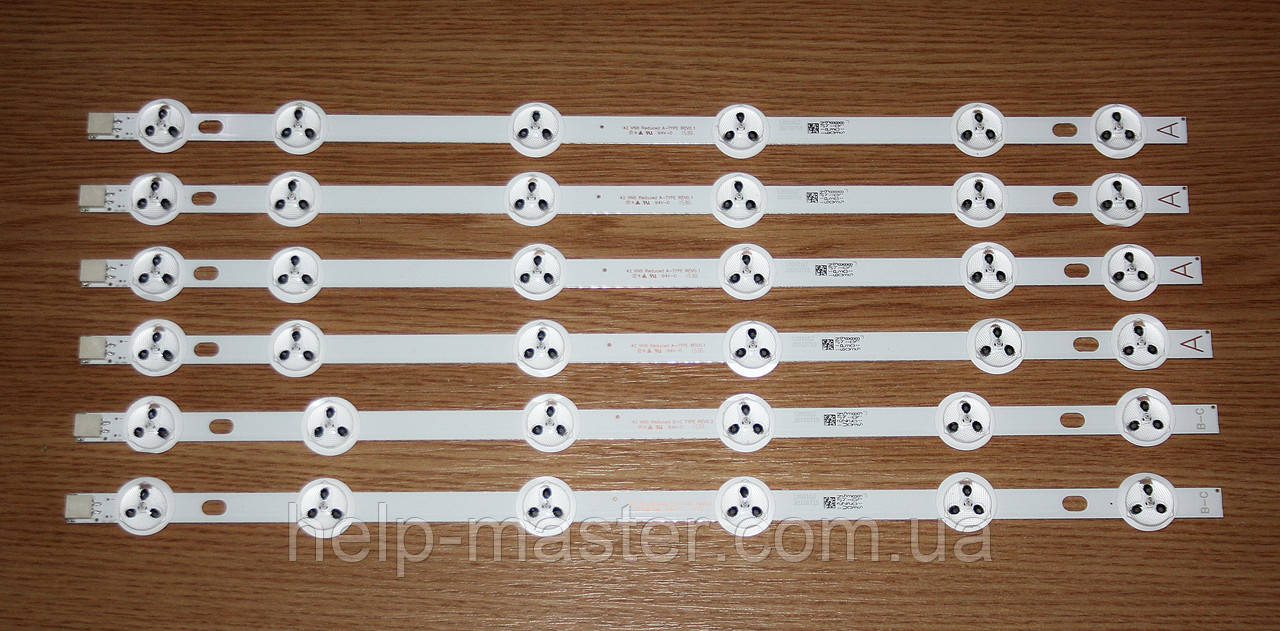 Комплект LED планок 42 VNB Reduced A-TYPE REV0.1, 42 VNB Reduced B-C TYPE REV0.2, фото 1