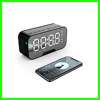 Мини громкая колонка с аккумулятором MP3/FM/microSD колонка с часами Bluetooth K10