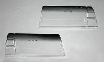 KORRIDA — Захист фар, ударостійкий пластик з елементами шовкографії на ВАЗ 2108-2109, Black Line, E-140