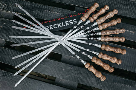 Шампура подарункові з дерев'яною ручкою