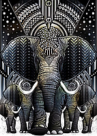 Набір алмазної вишивки "Слони Символ мудрості, багатства та щастя"