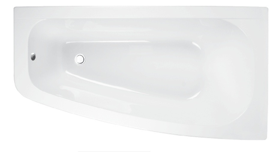 Ванна акрилова Besco LUNA 150 х 80 права асиметрична (без панелі, ніжок, ручок)