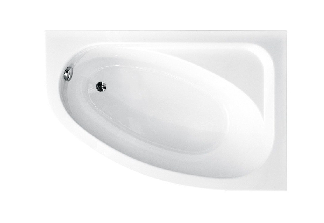 Ванна акрилова Besco CORNEA140х80 права асиметрична (без панелі, ніжок, ручок)
