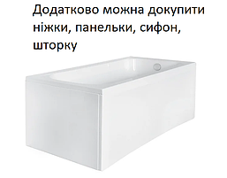 Ванна Besco акрилова CONTINEA 150 х 70 прямокутна (без панелі, ручок, ніжок), фото 5