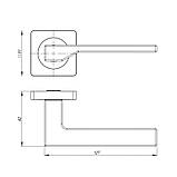 Ручка дверна Ajax LEVEL JK BL-24 чорний, фото 3