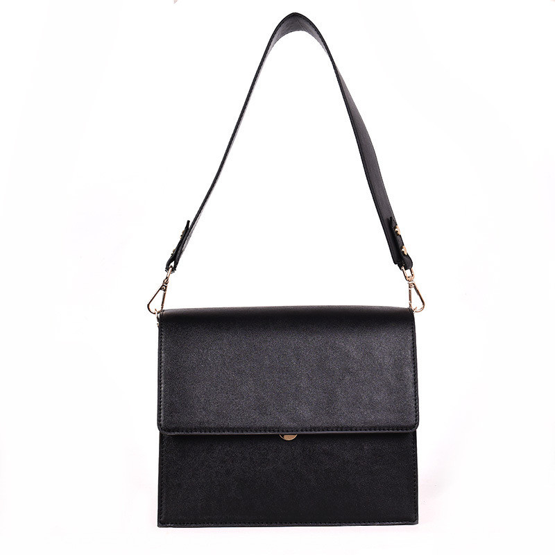 Жіноча класична сумка 1019 крос-боді на три відділи чорна, фото 1