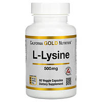 L-лизин 500 мг 60 капс лечение герпеса остеопороза онкопротектор California Gold Nutrition USA