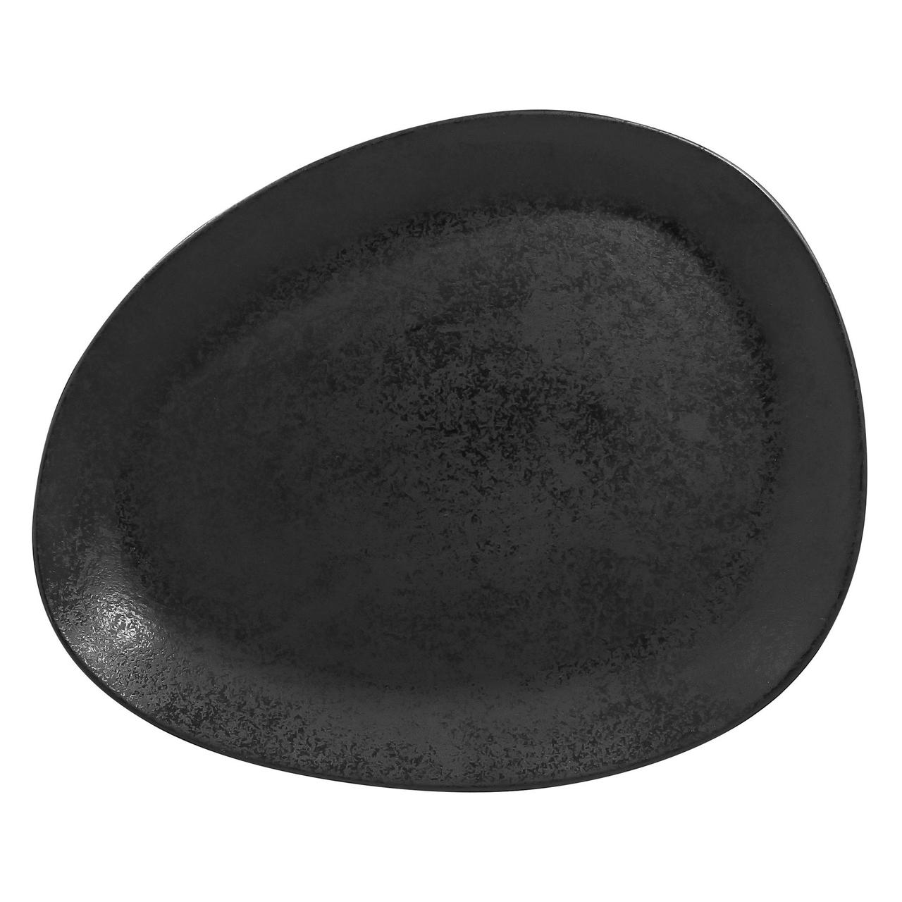 Тарілка мілка 27x21,5 см SUGGESTIONS Shaped чорна, фото 1