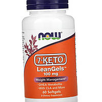 Жироспалювач 7-Кето NOW Foods 7-KETO LeanGels 100 mg 60 гел капс