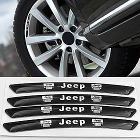 Наклейки на диски (на колеса) Jeep (Джип) чорні