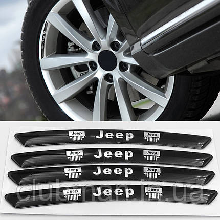 Наклейки на диски (на колеса) Jeep (Джіп) чорні, фото 1