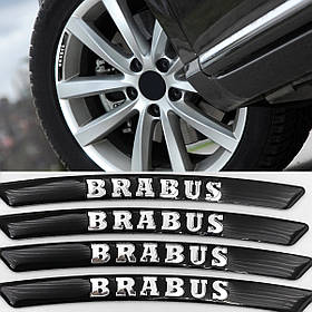 Наклейки на диски (на колеса) BRABUS Mercedes Benz (Мерседес) Чорні