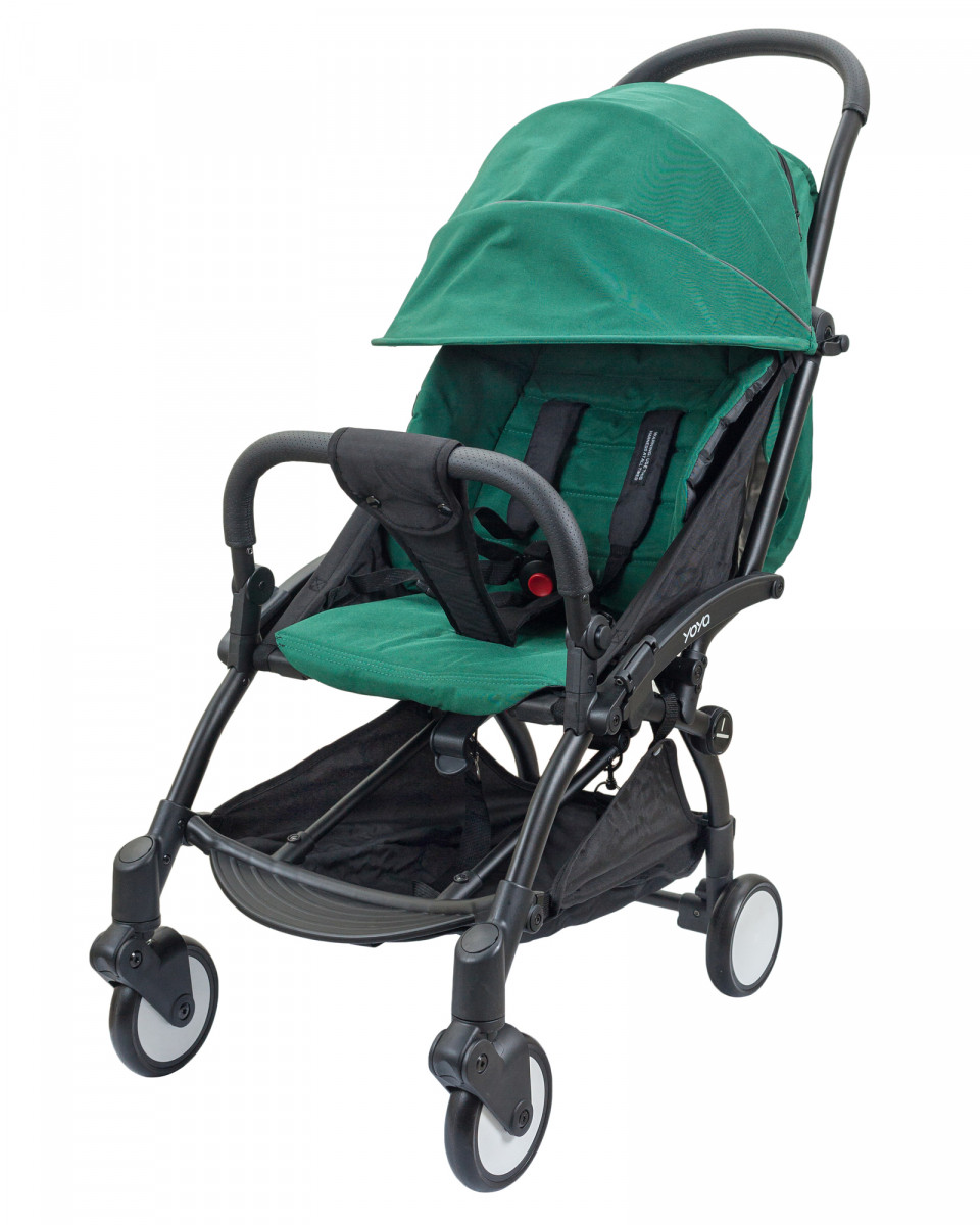 Прогулянкова коляска Yoya 175A+ Premium Edition Green зелений чорна рама, колеса ч/б