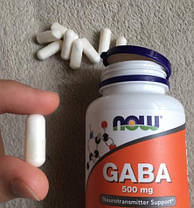 Габа NOW GABA 500 mg 200 капс, фото 3
