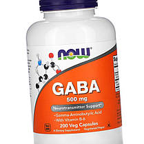 Габа NOW GABA 500 mg 200 капс, фото 3