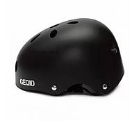 Детский котлообразный шлем Geqid черный, для роликов, самоката, велосипеда, скейта
