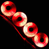 Светящиеся искрящиеся колеса для роликовых коньков Flying Eagle Lazerwheelz-Sparkle Red 80 mm