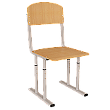 Стілець Кадет НУШ регульований по висоті Ø22 в Ø27 гнутоклеєна фанера, фото 2