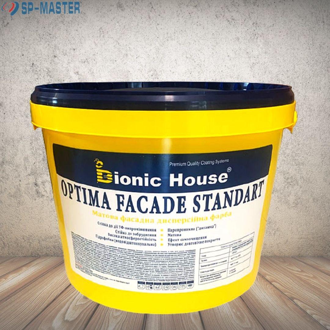 Фасадна фарба матовая Optima Fasade Standart Bionic House (Бионик Хаус) 4.2 кг (3л)