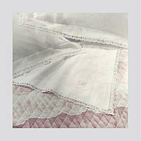Комплект постельного белья Blumarine Babette 270x290 см Бежевый с полосой макраме и логотипом из
