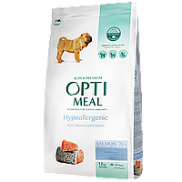 Гиппоаллергенный сухой корм OPTIMEAL (Оптимил) для взрослых собак средних/крупных пород-лосось 12кг