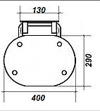 Сидіння для душа відкідне, з акрилом 290х400мм, фото 2