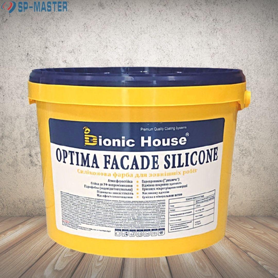 Силіконова (латексна)  фасадна фарба Optima Fasade Silikone Bionic House (Біонік Хаус) 4.2 кг (3л)