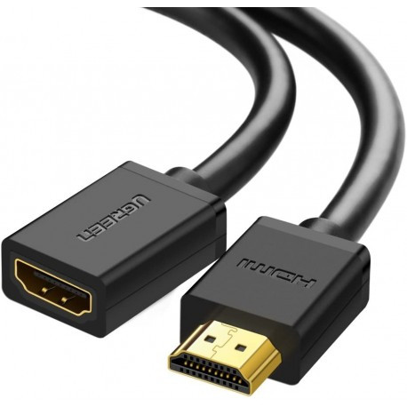 Кабель подовжувач UGREEN   HD107 HDMI Male to Female Cable 2m Black  (10142)