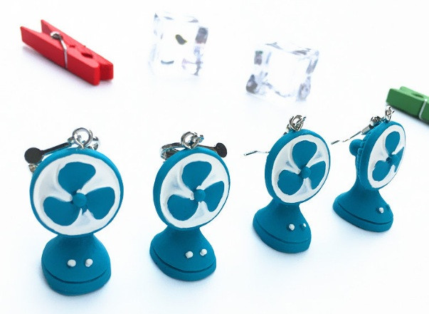 Сережки піни — це круто, коли їх носиш, сережки Вентилятор креатив, фото 1