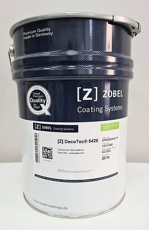 Фасадний Лак антиблокируючий Zobel Deco-tec 5420 UniCoat 2in1 MS AntiBlock , 20л (Німеччина), фото 2