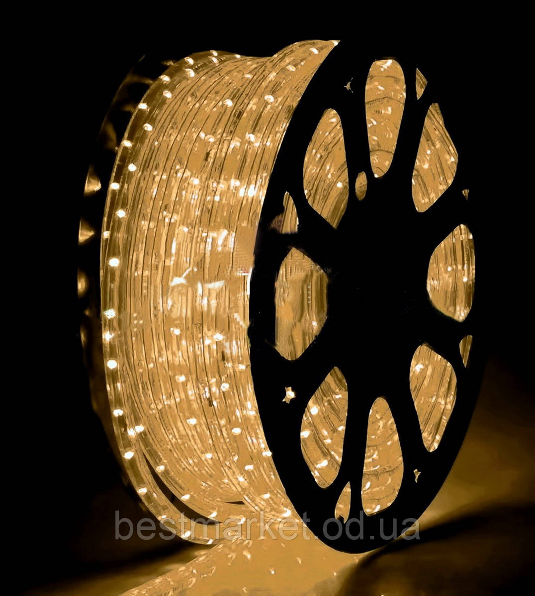 Дюралайт Світлодіодний Круглий Шланг LED 50 м Теплий Білий пр/пр, фото 1